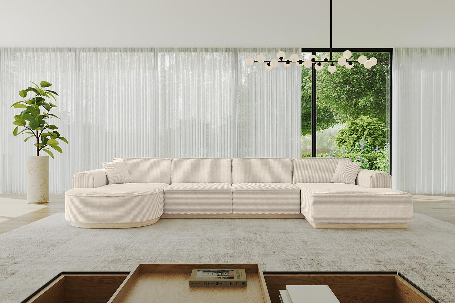 wohnli-moebel-suche-800001617118-1 WOHNLANDSCHAFT ARRIO-U2 303x171x83 cm Beige Textil ALTDECOR Möbel > Sofas & Couches > Wohnlandschaften > Wohnlandschaften U-Form Beige