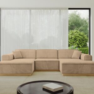 wohnli-moebel-suche-800001617129-1 WOHNLANDSCHAFT IREA-U1-v2 - 303x171x83 cm Beige Textil ALTDECOR Möbel > Sofas & Couches > Wohnlandschaften > Wohnlandschaften U-Form Beige