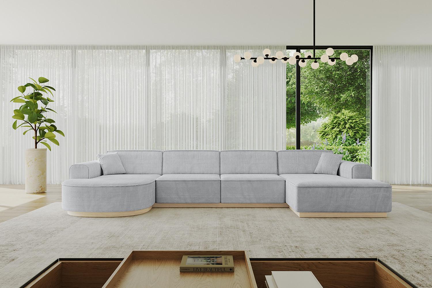 wohnli-moebel-suche-800001617130-1 WOHNLANDSCHAFT ARRIO-U2 303x171x83 cm Grau Textil ALTDECOR Möbel > Sofas & Couches > Wohnlandschaften > Wohnlandschaften U-Form Grau