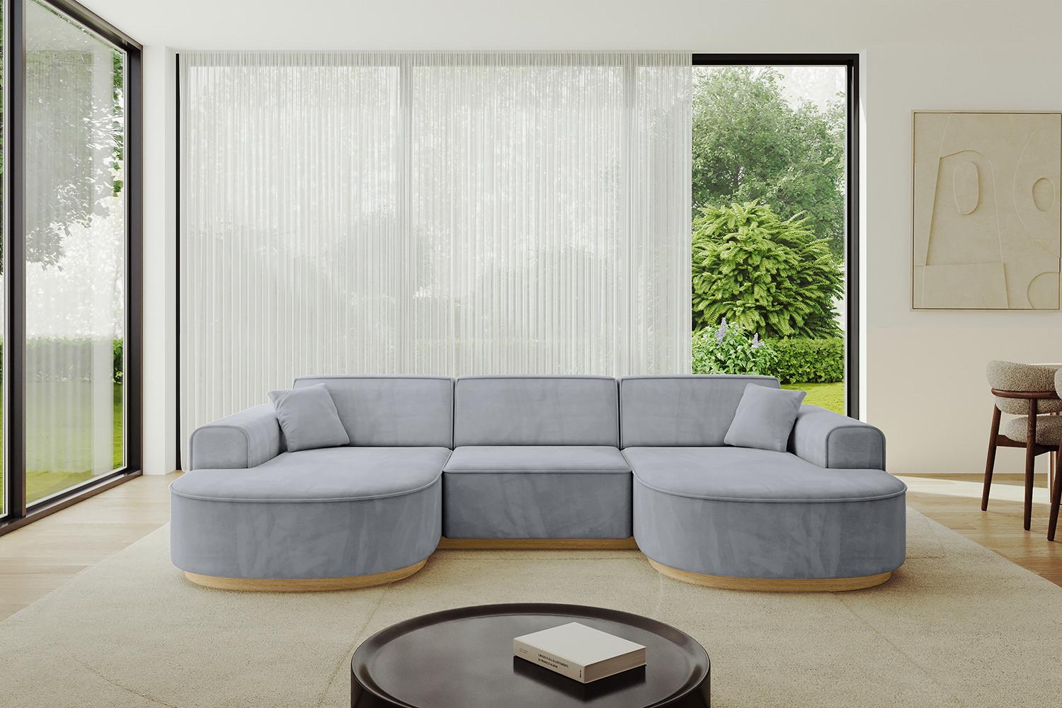 wohnli-moebel-suche-800001617132-1 WOHNLANDSCHAFT MARI-U1-v2 - 303x171x83 cm Grau Velours Textil ALTDECOR Möbel > Sofas & Couches > Wohnlandschaften > Wohnlandschaften U-Form Grau