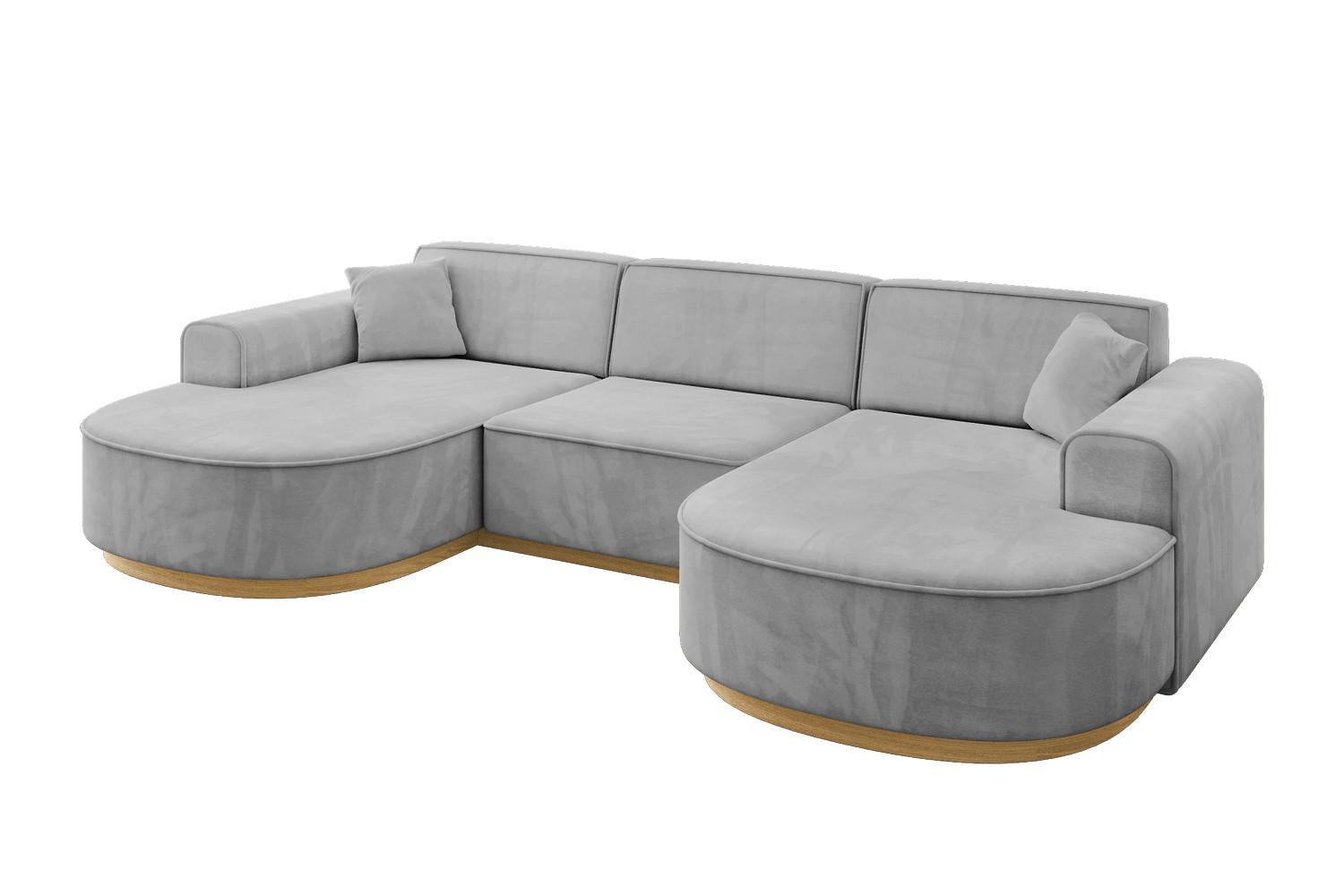 wohnli-moebel-suche-800001617132 Wohnli Möbelsuche - WOHNLANDSCHAFT MARI-U1-v2 - 303x171x83 cm Grau Velours