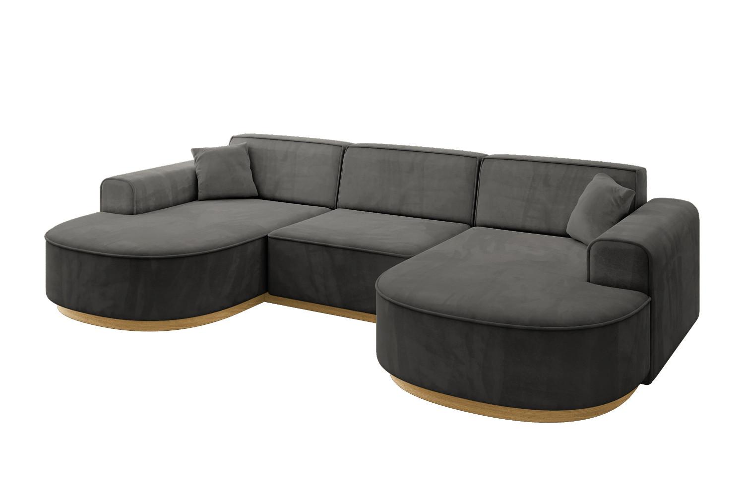 wohnli-moebel-suche-800001617137 Wohnli Möbelsuche - WOHNLANDSCHAFT MARI-U1-v2 - 303x171x83 cm Dunkelgrau Velours