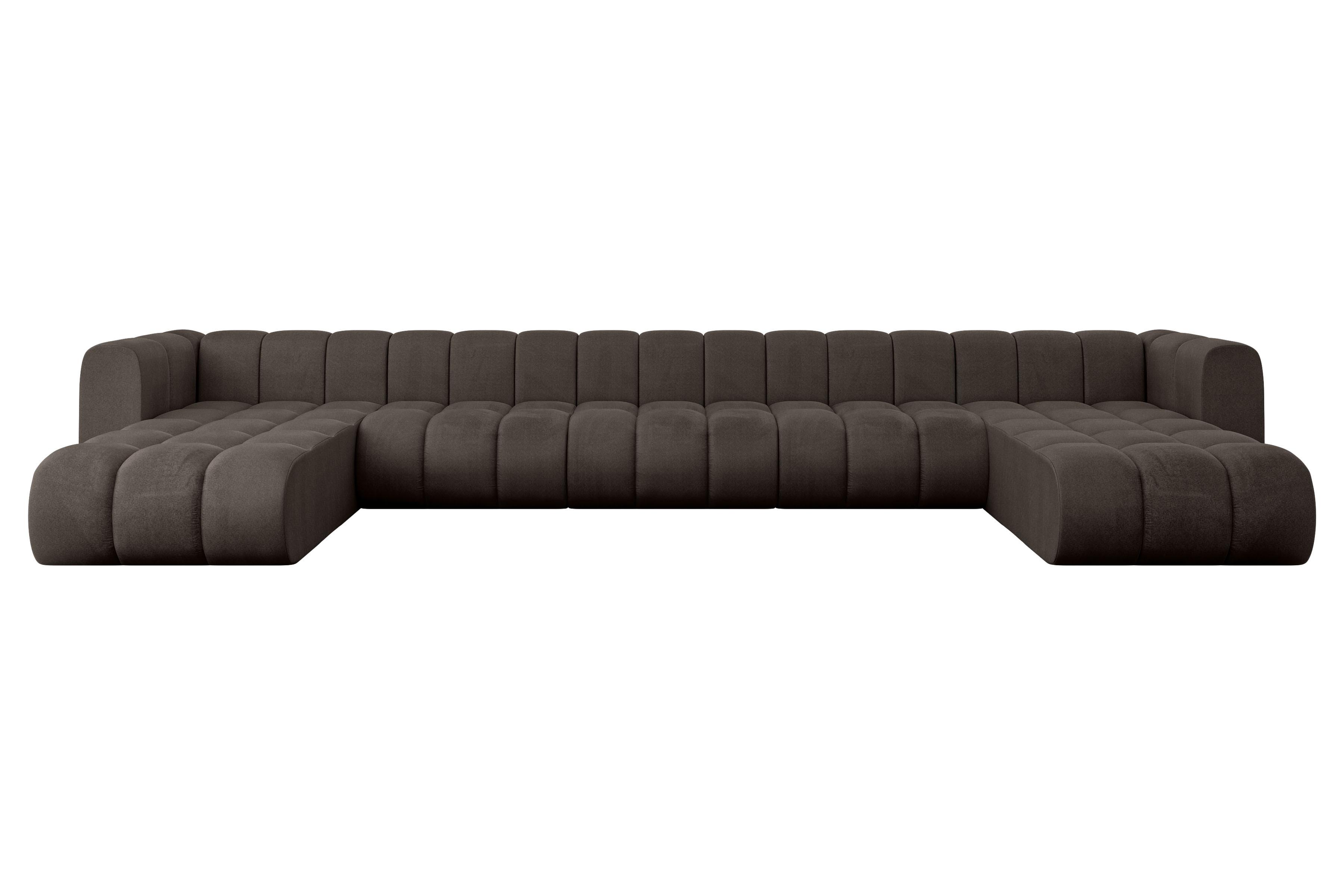 Wohnli Möbelsuche - WOHNLANDSCHAFT modulares Sofa Joren-U3 - 501x177x70 cm Braun