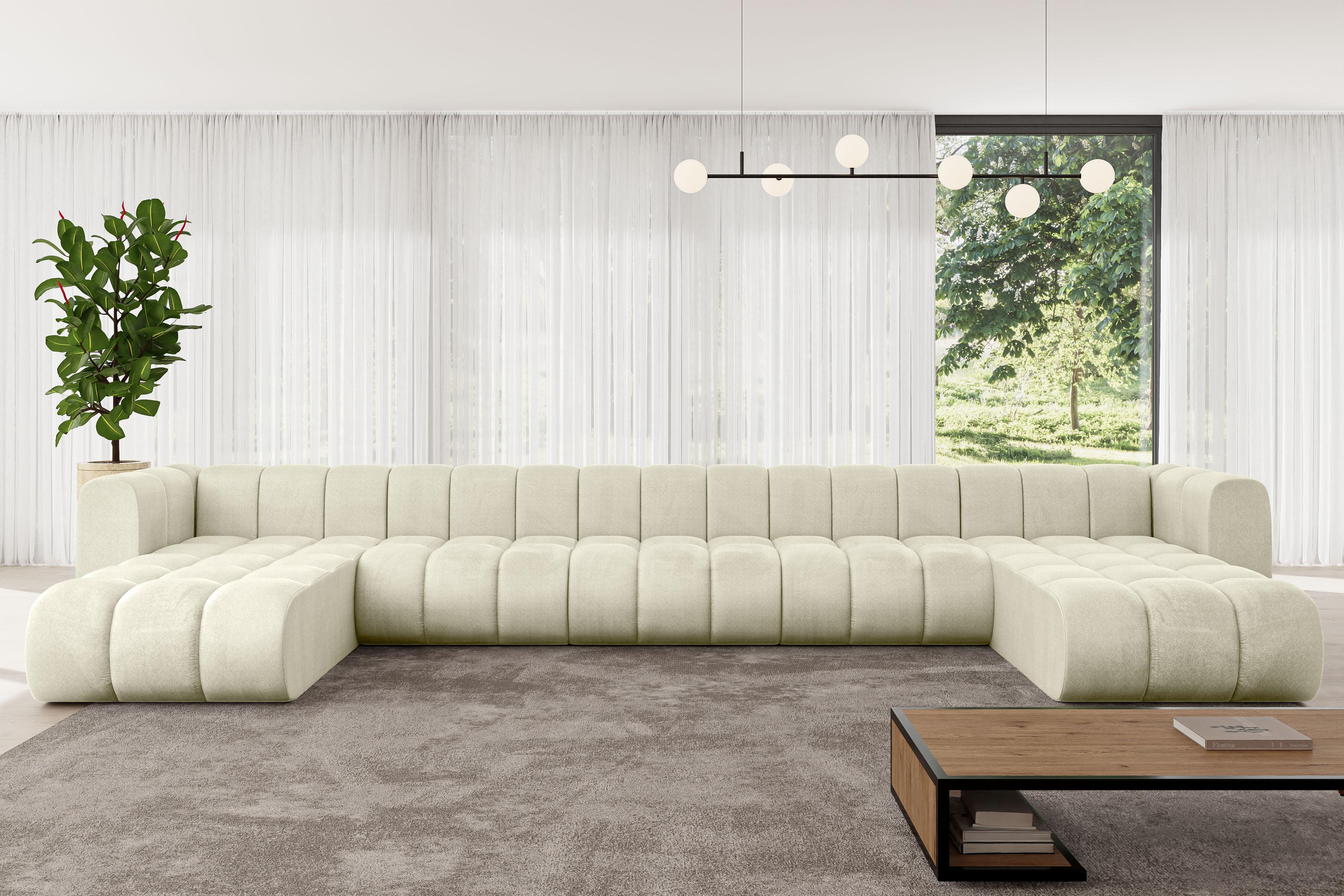 wohnli-moebel-suche-800001617151-1 WOHNLANDSCHAFT modulares Sofa Joren-U3 - 501x177x70 cm Beige Textil ALTDECOR Möbel > Sofas & Couches > Wohnlandschaften > Wohnlandschaften U-Form Beige