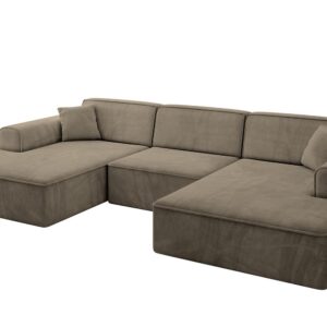 Wohnli Möbelsuche - WOHNLANDSCHAFT IREA-U1-v3 - 303x171x79 cm Braun
