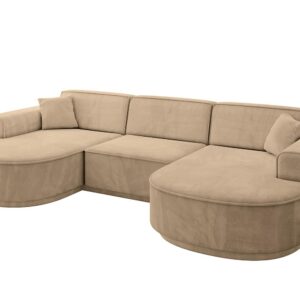 Wohnli Möbelsuche - WOHNLANDSCHAFT MARI-U1-v3 - 303x171x83 cm Taupe Velours