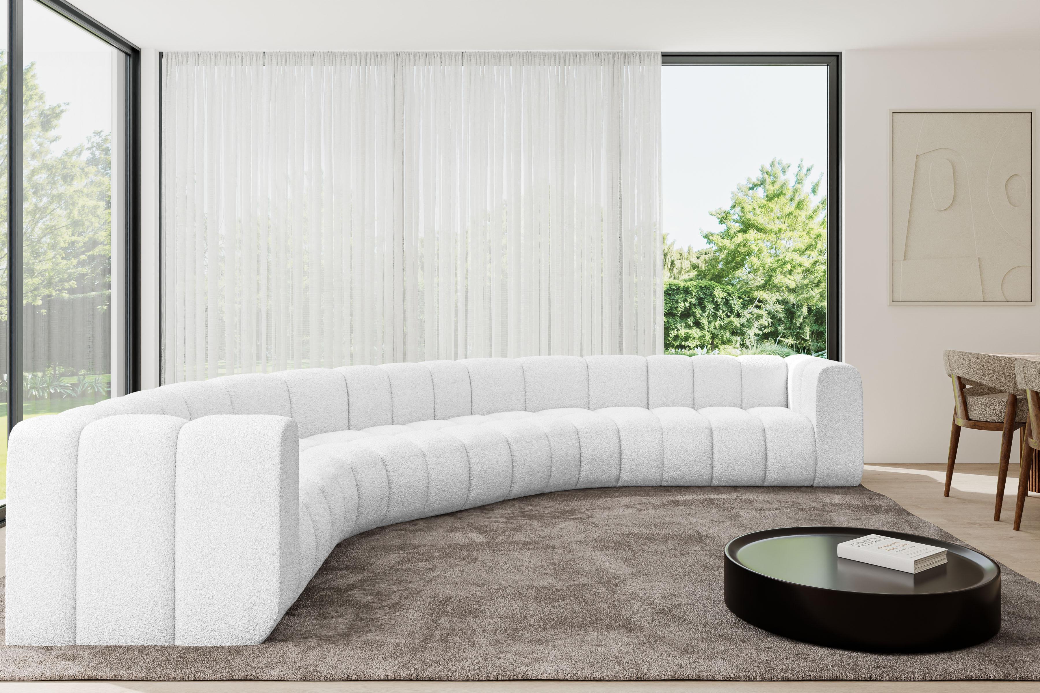 WOHNLANDSCHAFT modulares Sofa Lazro-U1 - 373x373x70 cm Weiß Textil ALTDECOR Möbel > Sofas & Couches > Wohnlandschaften > Wohnlandschaften U-Form Weiß