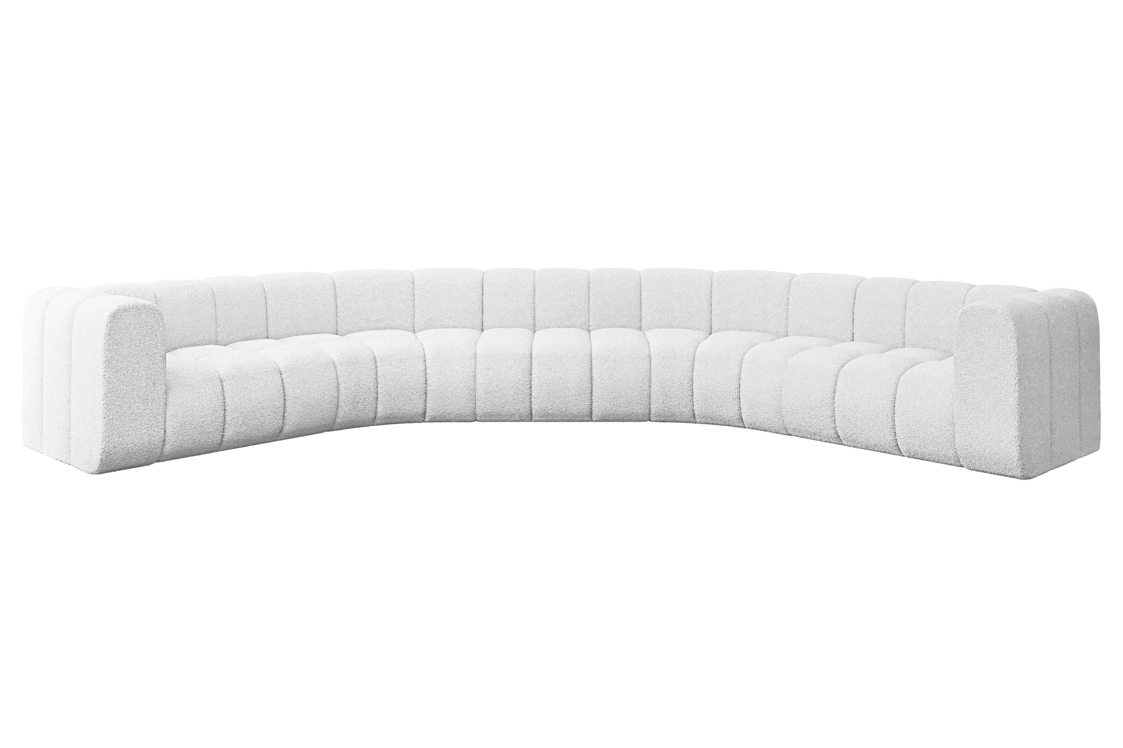 Wohnli Möbelsuche - WOHNLANDSCHAFT modulares Sofa Lazro-U1 - 373x373x70 cm Weiß