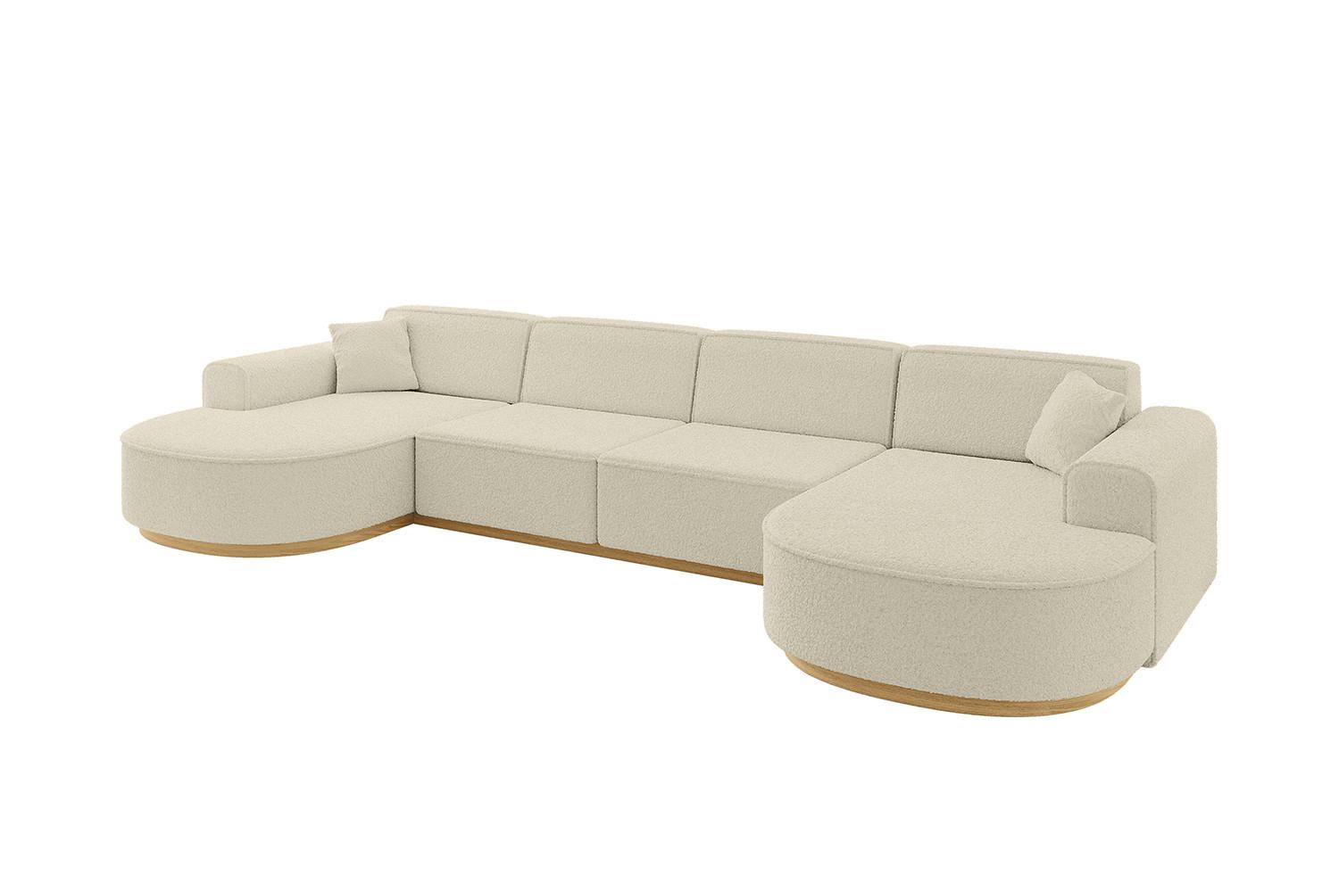 wohnli-moebel-suche-800001617185 Wohnli Möbelsuche - WOHNLANDSCHAFT MARI-U2-v2 - 388x171x83 cm Beige Bouclé