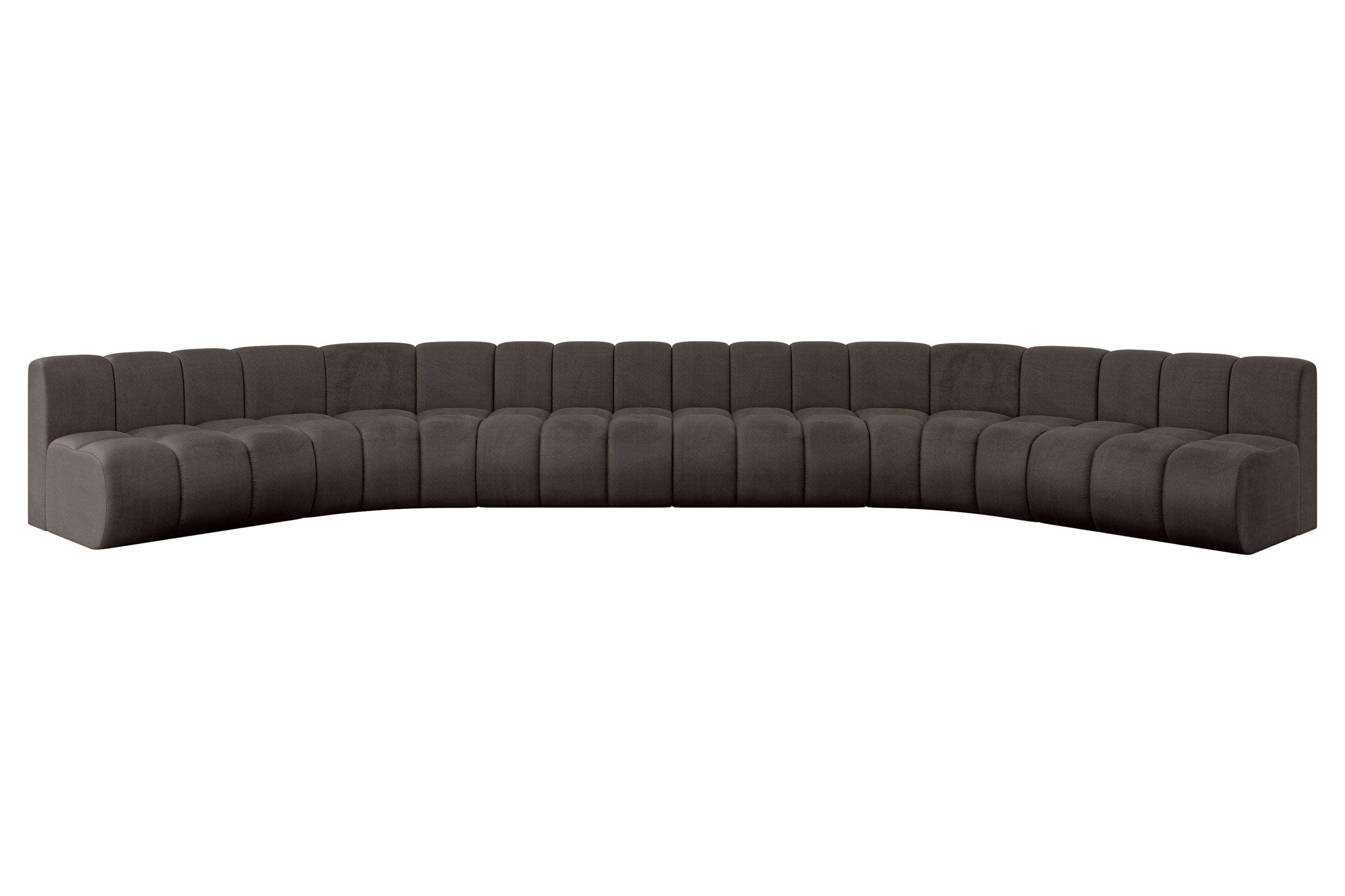 wohnli-moebel-suche-800001617218 Wohnli Möbelsuche - WOHNLANDSCHAFT modulares Sofa Montra-U2 - 581x174x70 cm Braun