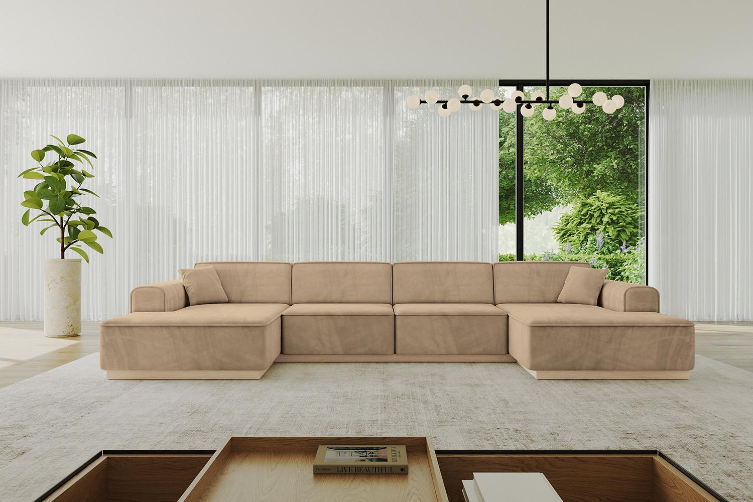 wohnli-moebel-suche-800001617225-1 WOHNLANDSCHAFT IREA-U2 - 388x171x83 cm Beige Textil ALTDECOR Möbel > Sofas & Couches > Wohnlandschaften > Wohnlandschaften U-Form Beige
