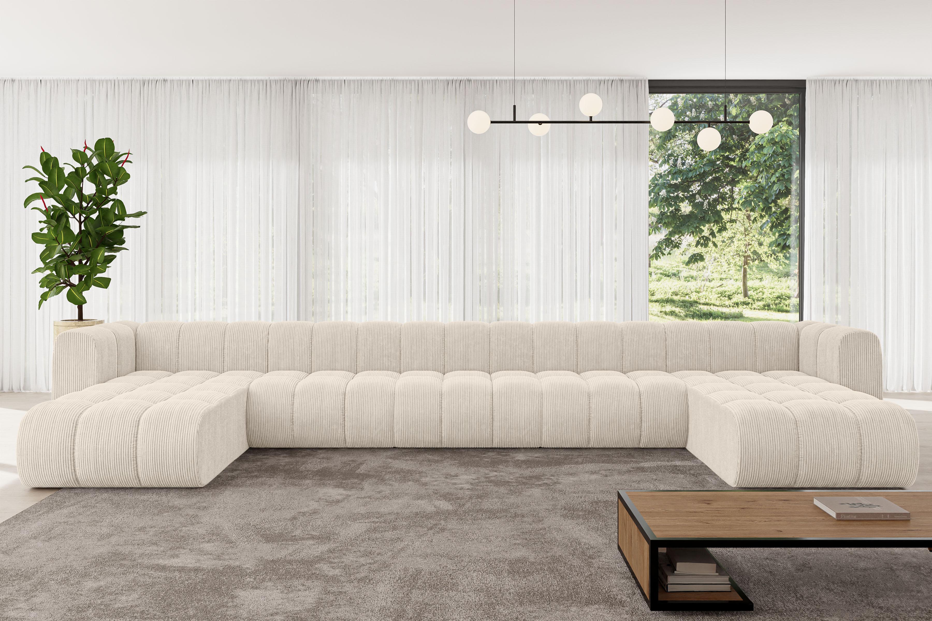 wohnli-moebel-suche-800001617234-1 WOHNLANDSCHAFT modulares Sofa Joren-U3 - 501x177x70 cm Beige Textil ALTDECOR Möbel > Sofas & Couches > Wohnlandschaften > Wohnlandschaften U-Form Beige