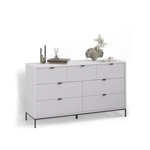 Wohnli Möbelsuche - SIDEBOARD Aterno Weiß 42 x 81 cm mit 7 Schubladen