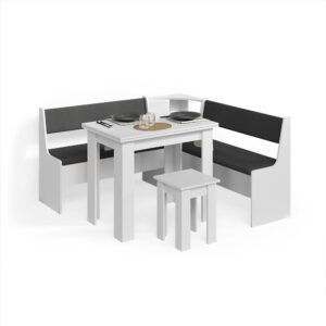wohnli-moebel-suche-800001619963 Wohnli Möbelsuche - ECKBANKGRUPPE Tiberio Weiß 150 x 150 cm mit Tisch