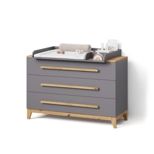 wohnli-moebel-suche-800001619988 Wohnli Möbelsuche - WICKELKOMMODE Mailo Grau/Artisan XL mit 3 Schubladen