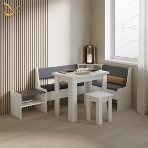 ESSTISCH MIT STUHL Tiberio Weiß 90 x 60 cm Holzwerkstoff Livinity® Möbel > Tische > Esstische Weiß