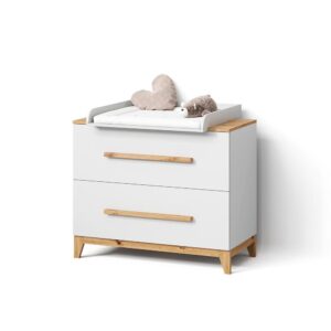 wohnli-moebel-suche-800001620037 Wohnli Möbelsuche - WICKELKOMMODE Mailo Weiß/Artisan mit 2 Schubladen