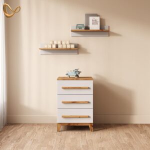 wohnli-moebel-suche-800001620039-1 KOMMODE Mailo Weiß/Artisan 60 x 88 cm mit Tür Holzwerkstoff Livinity® Möbel > Kommoden & Schubladenschränke > Kommoden Weiß
