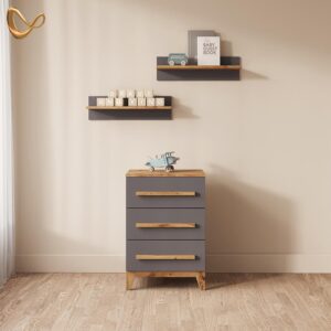 KOMMODE Mailo Grau/Artisan 60 x 88 cm mit Tür Holzwerkstoff Livinity® Möbel > Kommoden & Schubladenschränke > Kommoden Grau