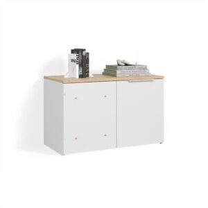 wohnli-moebel-suche-800001620104 Wohnli Möbelsuche - ECKKOMMODE Piave Weiß/Sonoma mit Tür
