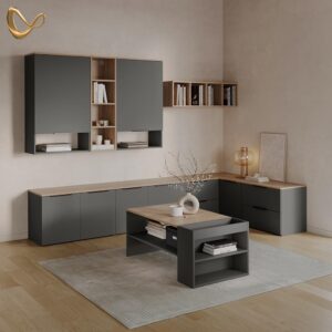 wohnli-moebel-suche-800001620108-1 ECKKOMMODE Piave Anthrazit Eck Kommode mit Tür Holzwerkstoff Livinity® Möbel > Kommoden & Schubladenschränke > Kommoden Anthrazit