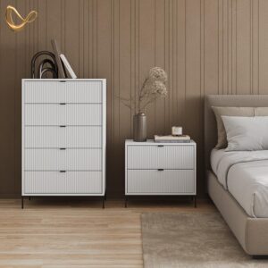 wohnli-moebel-suche-800001620157-1 NACHTTISCHE Aterno Weiß 2er Set Holzwerkstoff Livinity® Möbel > Kommoden & Schubladenschränke > Nachttische Weiß