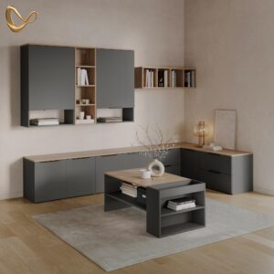 KOMMODE Piave Anthrazit 60 x 50 cm mit 2 Schubladen Holzwerkstoff Livinity® Möbel > Kommoden & Schubladenschränke > Kommoden Anthrazit