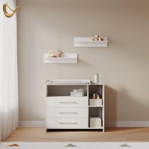 wohnli-moebel-suche-800001620223-1 WICKELKOMMODE Torino Weiß mit Schubladen Holzwerkstoff Livinity® Möbel > Kommoden & Schubladenschränke > Wickelkommoden Weiß