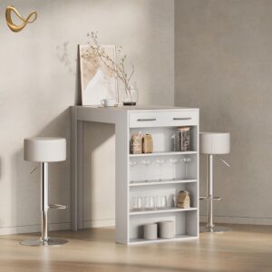 BARTISCH Regusa Weiß 67 x 100 cm Holzwerkstoff Livinity® Möbel > Tische > Bartische Weiß