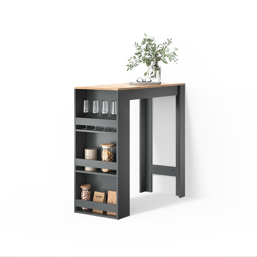 Wohnli Möbelsuche - BARTISCH Regusa Anthrazit/Goldkraft Eiche 45 x 110 cm
