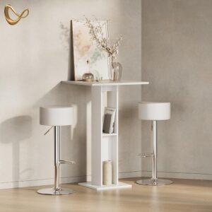 BARTISCH Regusa Weiß 65 x 65 cm Holzwerkstoff Livinity® Möbel > Tische > Bartische Weiß