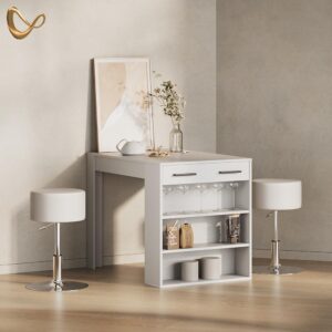 ESSTISCH Regusa Weiß 67 x 100 cm Holzwerkstoff Livinity® Möbel > Tische > Bartische Weiß