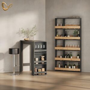 BARTISCH Regusa Anthrazit 45 x 110 cm Holzwerkstoff Livinity® Möbel > Tische > Bartische Anthrazit
