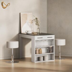 ESSTISCH Regusa Anthrazit/Weiß 67 x 100 cm Holzwerkstoff Livinity® Möbel > Tische > Bartische Anthrazit