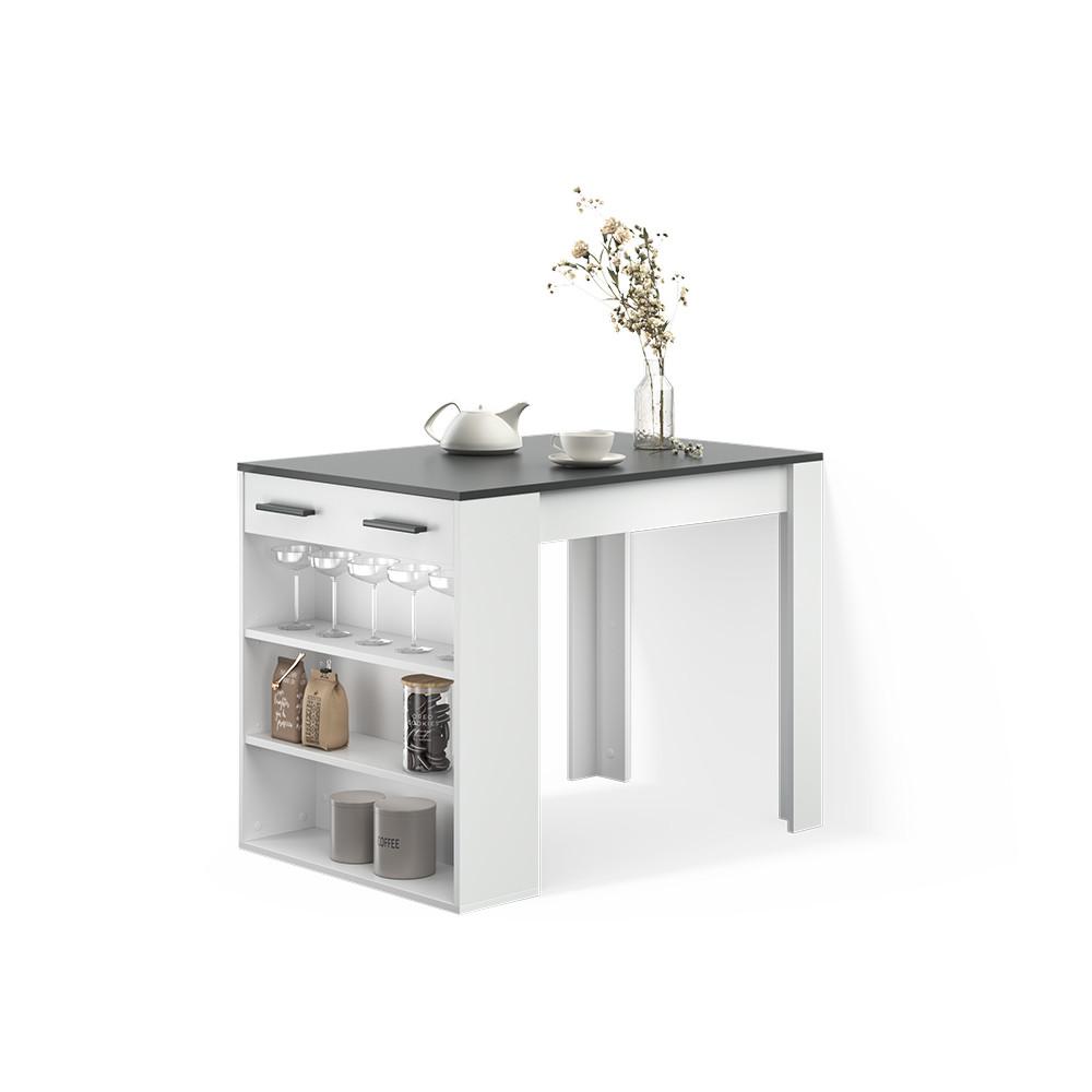 wohnli-moebel-suche-800001620280 Wohnli Möbelsuche - ESSTISCH Regusa Anthrazit/Weiß 67 x 100 cm