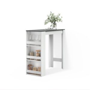 Wohnli Möbelsuche - BARTISCH Regusa Weiß/Anthrazit 45 x 110 cm