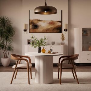 wohnli-moebel-suche-800001626050-1 ESSTISCH BOLLA Ausziehbar 100 - 188 / 100 x 75 cm Holz MASSENO Möbel > Tische > Esstische Beige