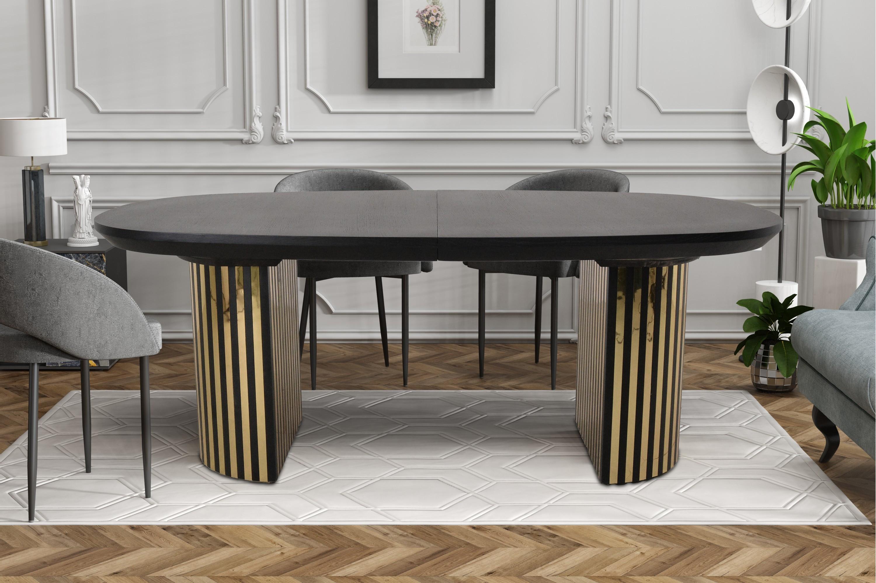 wohnli-moebel-suche-800001626212-1 ESSTISCH STILO Ausziehbar 200 - 300 / 110 x 76 cm Holz MASSENO Möbel > Tische > Esstische Schwarz