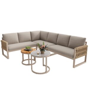 wohnli-moebel-suche-800001630386 Wohnli Möbelsuche - LOUNGEGARNITUR Metall Beige Ecksofa mit 2 Beistelltischen