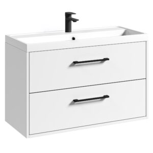 wohnli-moebel-suche-800001630409 Wohnli Möbelsuche - BADMÖBEL-SET Florence 2 Teile Weiß Hochglanz - 80 x 35 x 51 cm