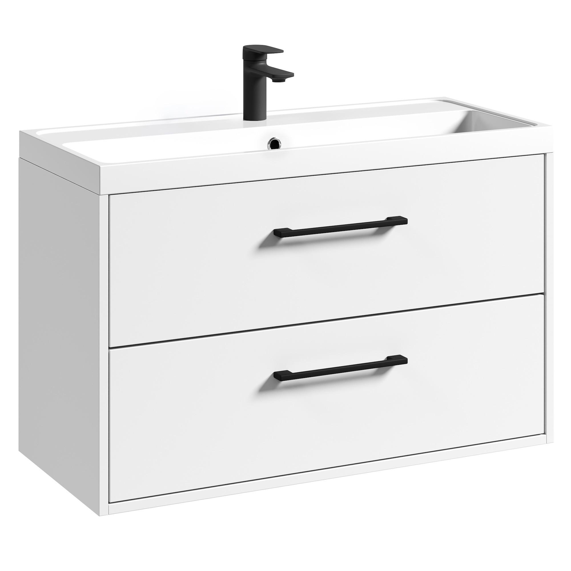 wohnli-moebel-suche-800001630409 Wohnli Möbelsuche - BADMÖBEL-SET Florence 2 Teile Weiß Matt - 80 x 40 x 51 cm