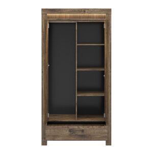 wohnli-moebel-suche-800001632843-1 SCHRANK 2 Türen Amaury Holz Holzwerkstoff Petits-meubles Möbel > Schränke > Kleiderschränke Braun