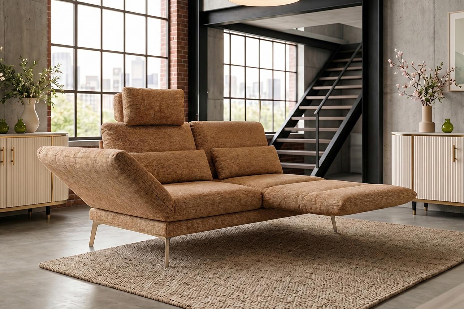 wohnli-moebel-suche-800001632969-1 SOFA HOLLY Braun Flachgewebe Textil KAWOLA Möbel > Sofas & Couches > Sofas Braun