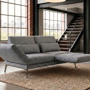 SOFA HOLLY Grau Flachgewebe Textil KAWOLA Möbel > Sofas & Couches > Sofas Grau