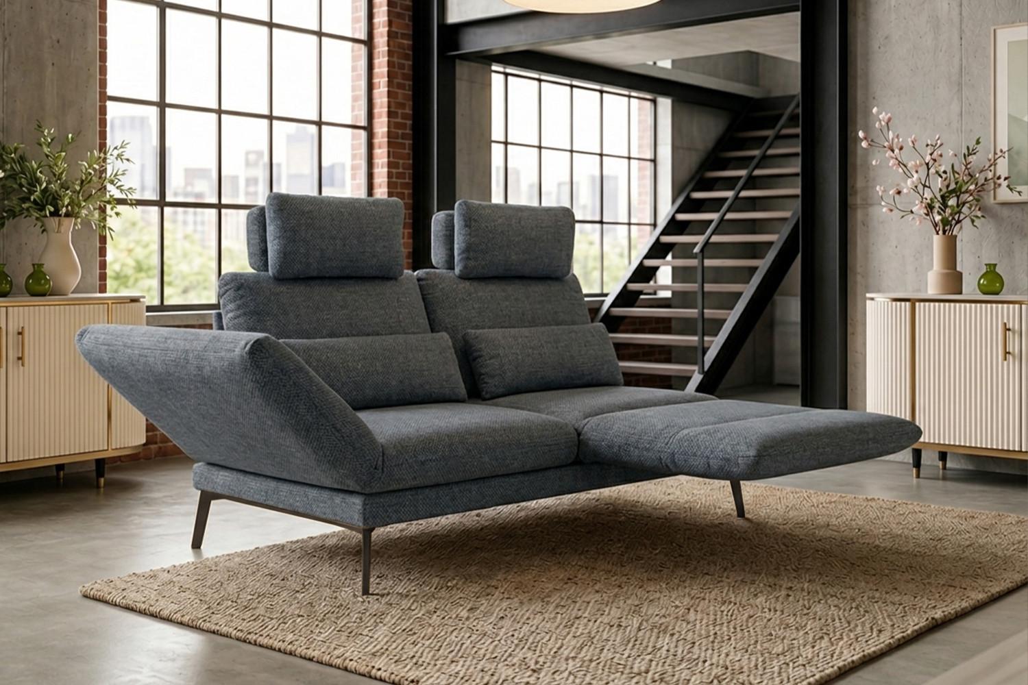 wohnli-moebel-suche-800001633331-1 SOFA HOLLY Anthrazit Flachgewebe Textil KAWOLA Möbel > Sofas & Couches > Sofas Anthrazit