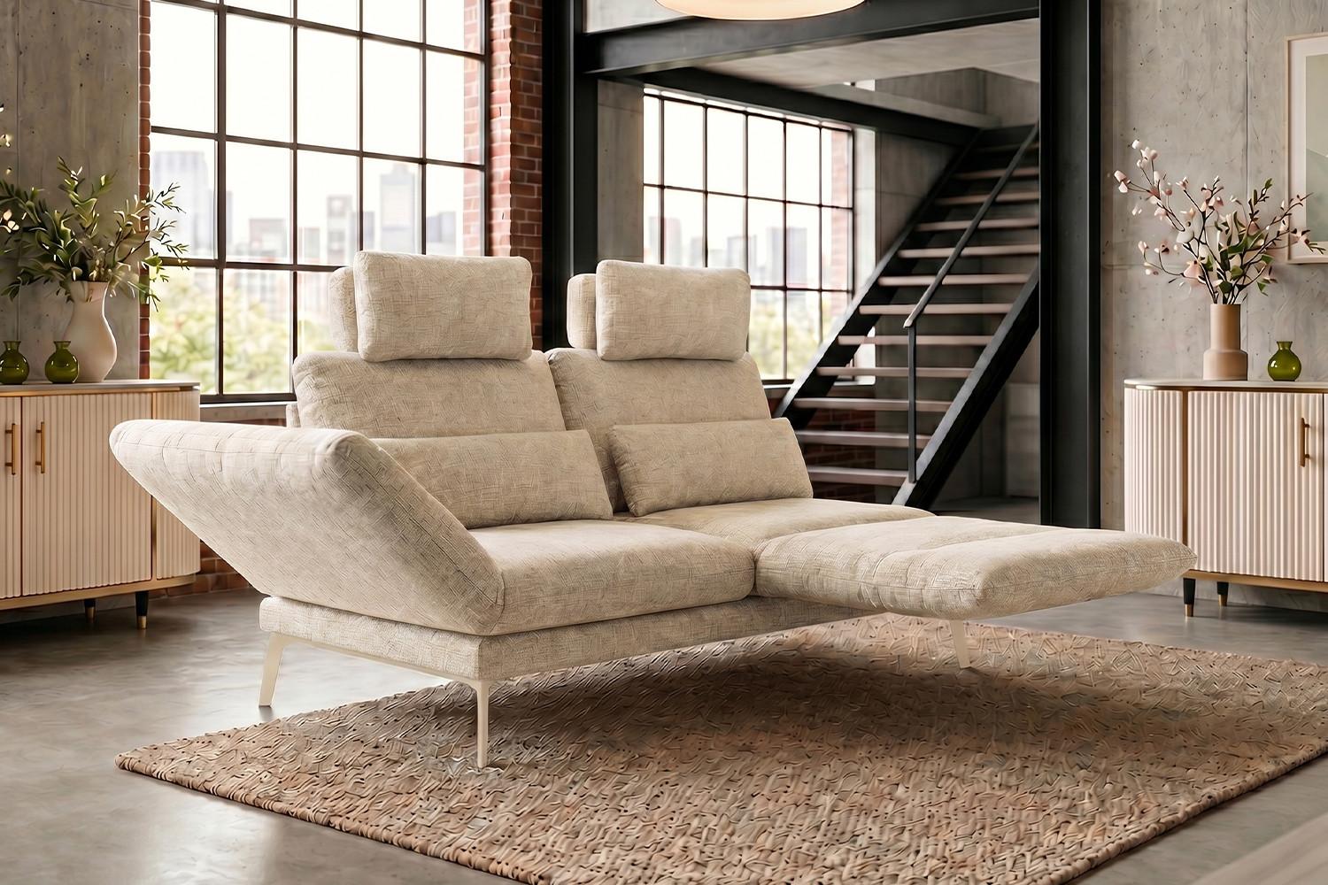 wohnli-moebel-suche-800001633333-1 SOFA HOLLY Weiß Flachgewebe Textil KAWOLA Möbel > Sofas & Couches > Sofas Weiß