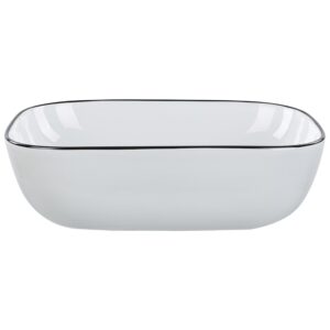 wohnli-moebel-suche-800001633996-1 AUFSATZWASCHBECKEN 46/33 cm Weiß Xert Keramik Beliani Möbel > Schränke > Badezimmerschränke Weiß