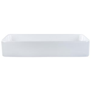 AUFSATZWASCHBECKEN 61/35 cm Weiß Ulua Keramik Beliani Möbel > Schränke > Badezimmerschränke Weiß