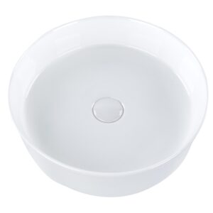 wohnli-moebel-suche-800001634205-1 AUFSATZWASCHBECKEN 40 cm Weiß Tebar Keramik Beliani Möbel > Schränke > Badezimmerschränke Weiß