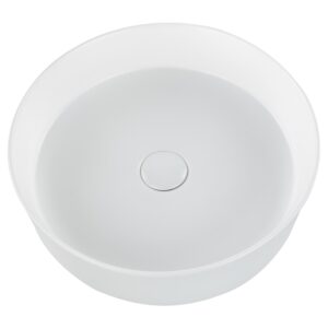 wohnli-moebel-suche-800001634206-1 AUFSATZWASCHBECKEN 40 cm Cremeweiß Tebar Keramik Beliani Möbel > Schränke > Badezimmerschränke Weiß